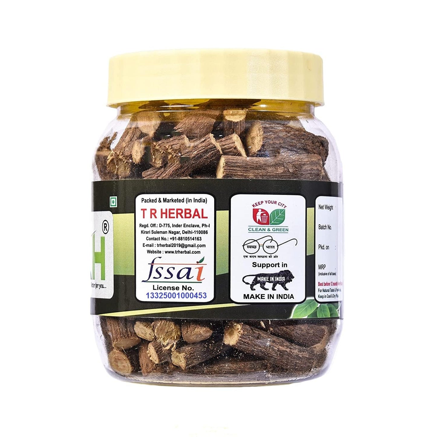 TRH Mulethi Root Stick for Eating - Licorice Root - Athimathuram - Jesthamadh for Health Care - 100gm
