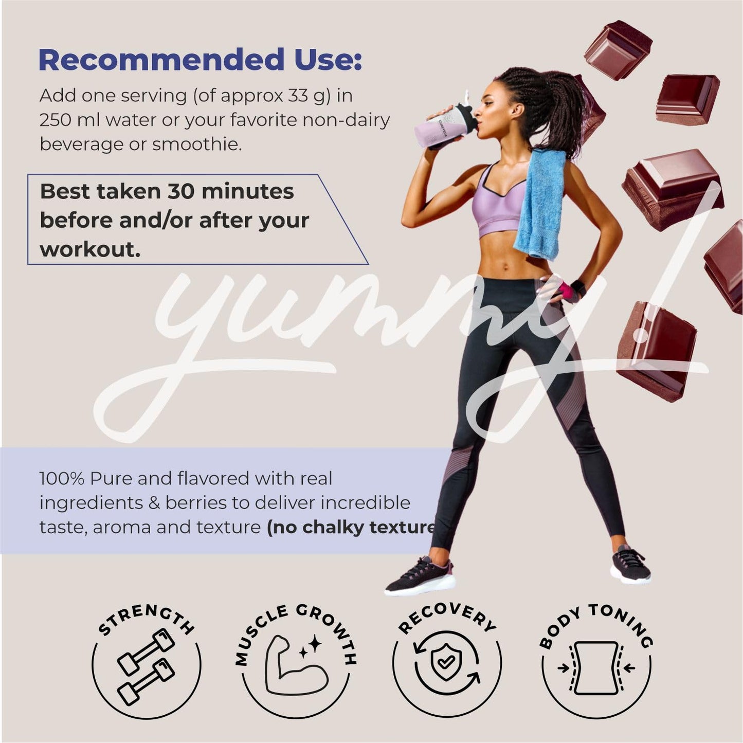 Cureveda PRO Super-3 Vegan Plant Protein powder with Superfood, Superse- image 3