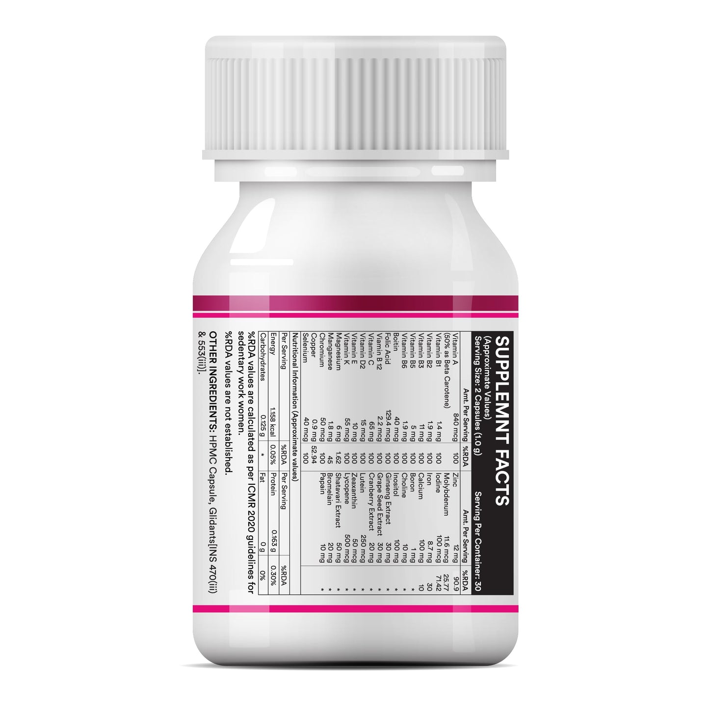 INLIFE Multivitamin for Women Supplement, Biotin D3 Calcium, 60 Veg Caps