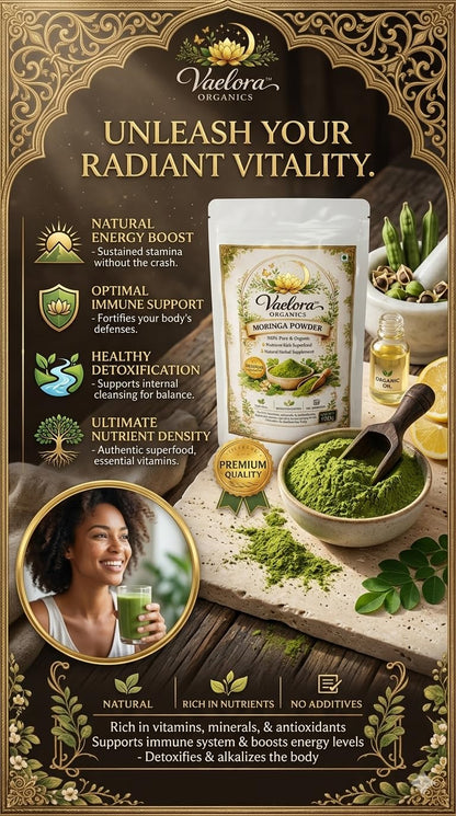 Vaelora Organics Herbal Health Powder Combo (Pack of 3) | Arjun Chal, Ashwagandha & Moringa Powder | 100% Pure & Natural | Immunity Booster, Energy & Wellness Support | Chemical-Free (100g Each)