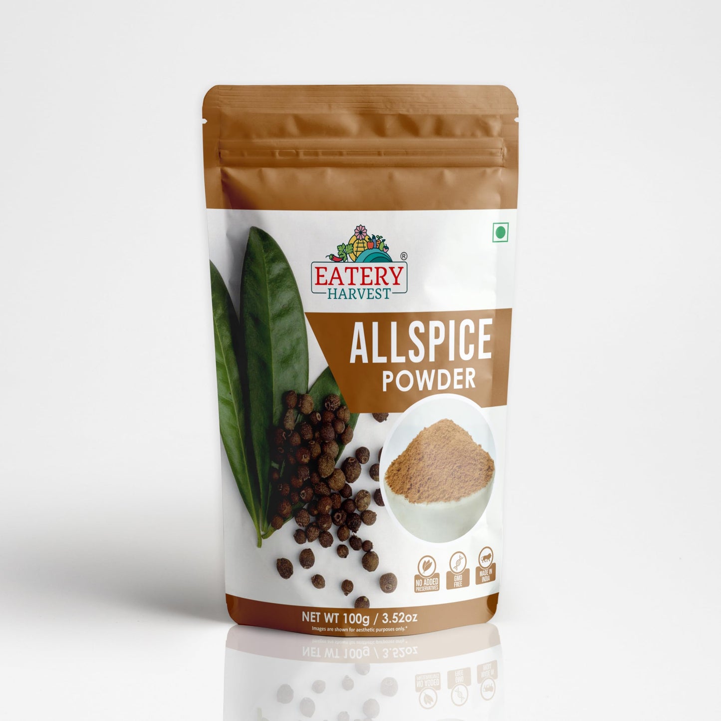 EATERY HARVEST by Saipro Ground Allspice Powder 100 gm,Allspice has flavor of all spices like Clove, Cinnamon, Nutmeg, Mace, Black pepper, best for Caribbean cuisine jmaica Pepper Powder For Seasoning Vegetables, Fruits, No preservatives, plant based, nat