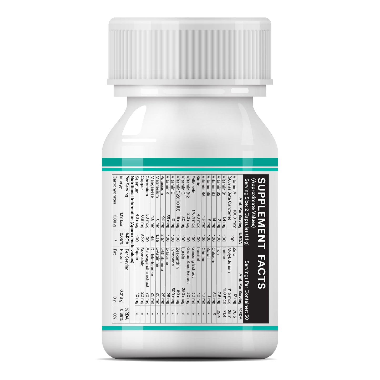 INLIFE Multivitamin for Men Supplement, Vitamins Minerals, 60 Veg Caps
