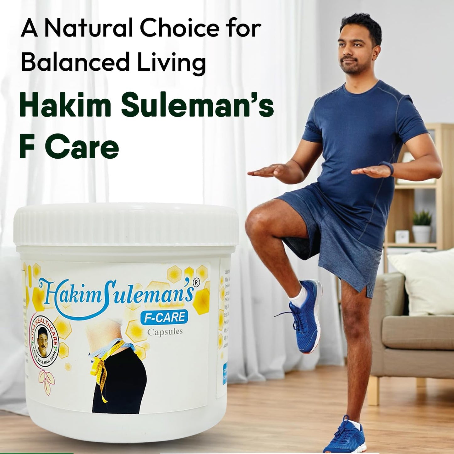 Hakim Suleman's Ayurvedic F Care Capsule for Weight Management, Metabolic Support & Overall Health - 45 Capsule Each (Pack of 4)