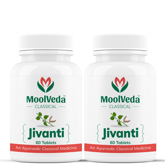 Moolveda Jivanti Tablets | Ayurvedic Eye Care Supplement | Vision Support & Daily Eye Wellness | 60 Veg Tablets | Pack of 2