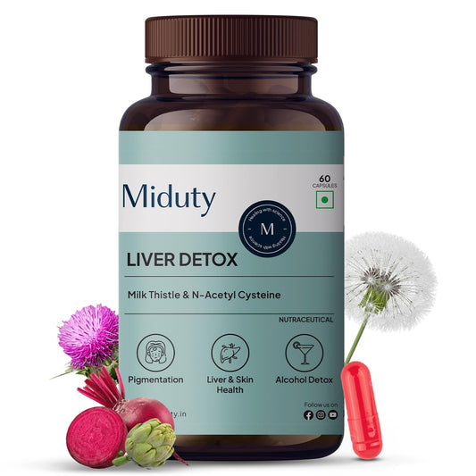 Miduty Palak Notes Liver Detox Supplement Milk Thistle Natural Body Detox & Dige