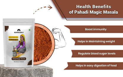 Namakwali Premium Pahadi Magic Mix Masala Hand ground on Ulkhyaari, SharkTank India Product | 100% Organic (200 g (Pack of 1))