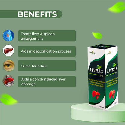 Natural Liver Support Supplement with Ayurvedic Herbs (Bhringraj, Punarnava, Kutki) - Promotes Detox & Healthy Digestion (Pack of 3)