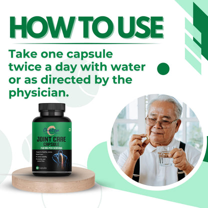 Chikitsya Joint Care Capsules for Joint Pain Relief | Boswellia, Curcumin and Triphala | Joint Support Supplement for Cartilage &Muscles Health| Increased Mobility For Men&Women-60 Veg Capsules