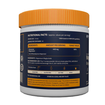iThrive Essentials Magnesium Bisglycinate Chelated Powder – 180 gm (40 Servings) | High Absorption, 90.9% DV | Supports Sleep, Recovery, Nerve & Muscle Health, Non-GMO, Gluten-Free