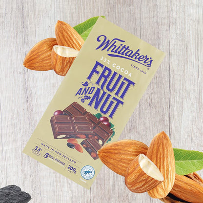 Whittakers Fruit N Nut Block 200g, 200 g