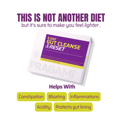 5-Day Gut Health Supplements Kit (40-55kg) | Gut Cleanse Detox Kit for Digestion, Bloating & Constipation Relief | Restores digestion & Reduces Inflammation | Supports Gut Health | Lab Tested