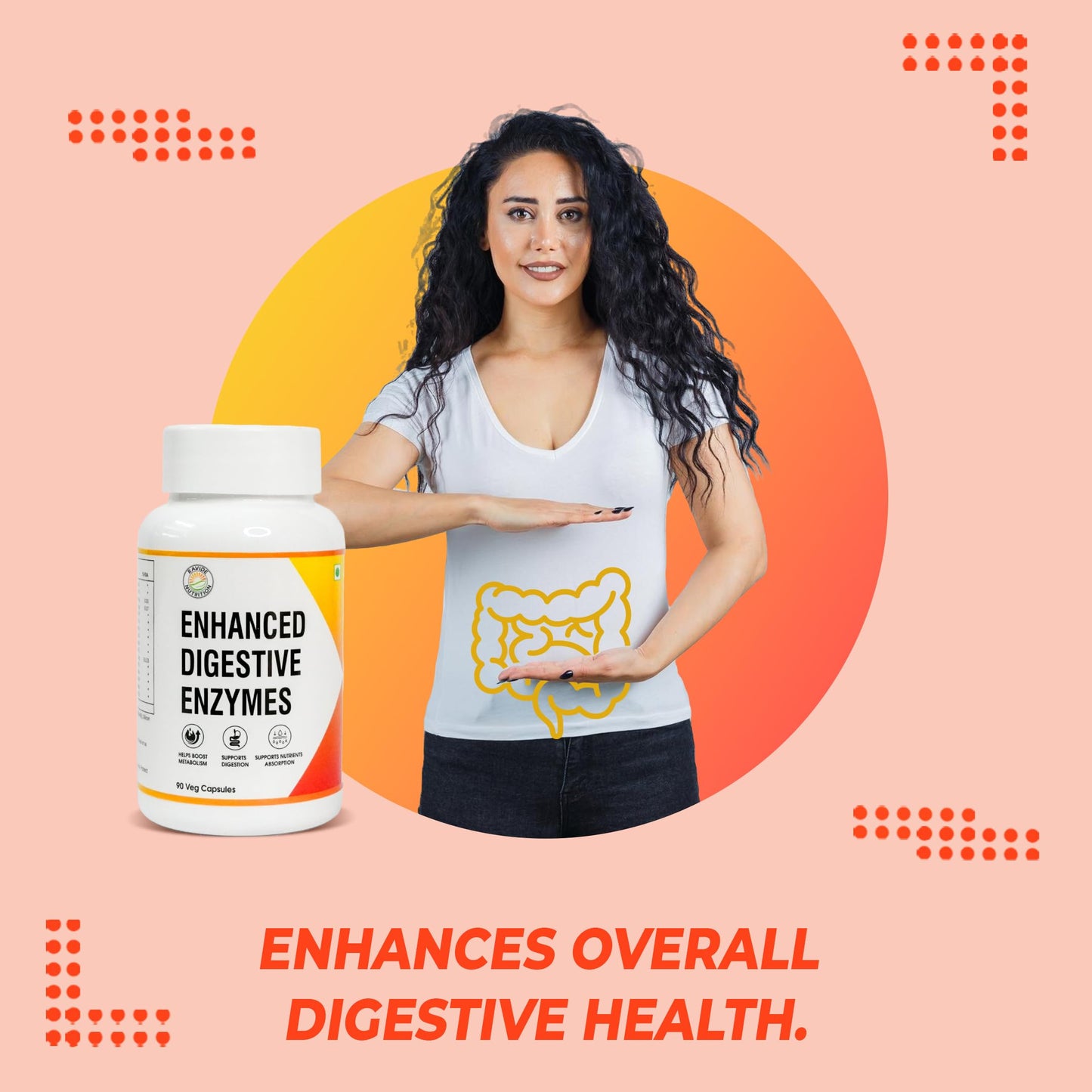 Ravide Nutrition Enhanced Digestive Enzymes For Improved Digestion Capsules - 90 Count