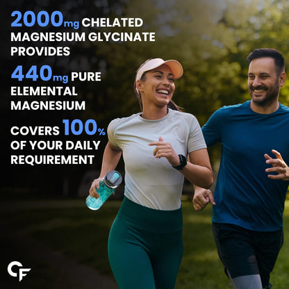 Carbamide Forte Chelated Magnesium Glycinate Supplement 2000mg Per Serving | Magnesium Supplement Supports Muscle Recovery & Better Sleep - 120 Veg Tablets