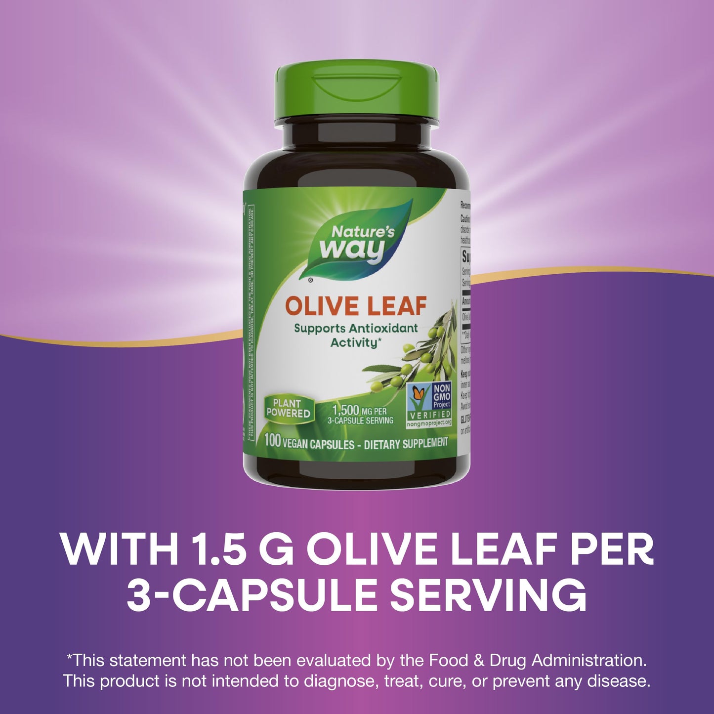 Nature's Way Olive Leaf, 100 Veg Capsules- image 3