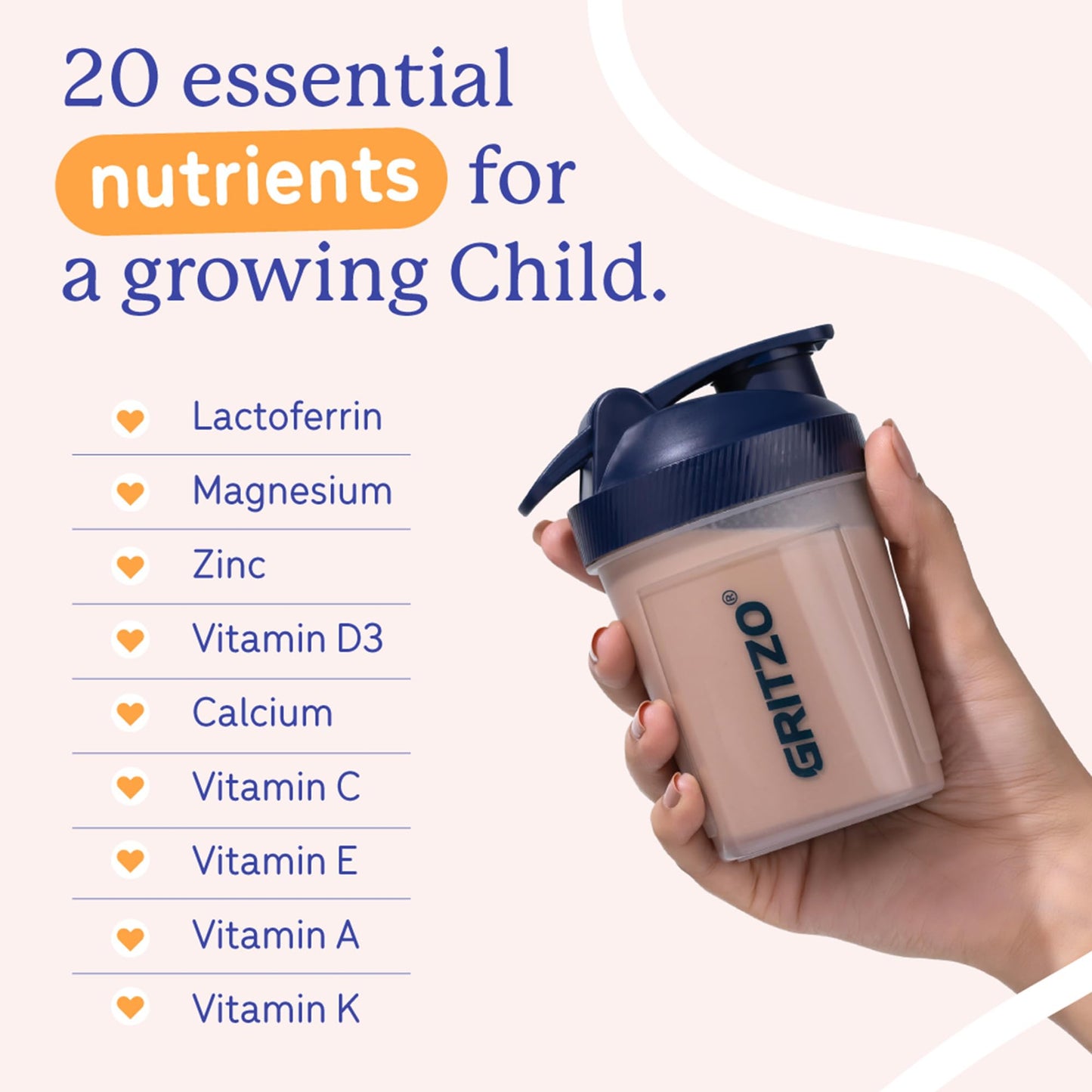Gritzo SuperMilk Growth+ (7-12y Boys), 10g Protein Powder per Sachet, Double Chocolate, 5 Sachets (33.3g each) | Travel Pack | Zero Refined Sugar
