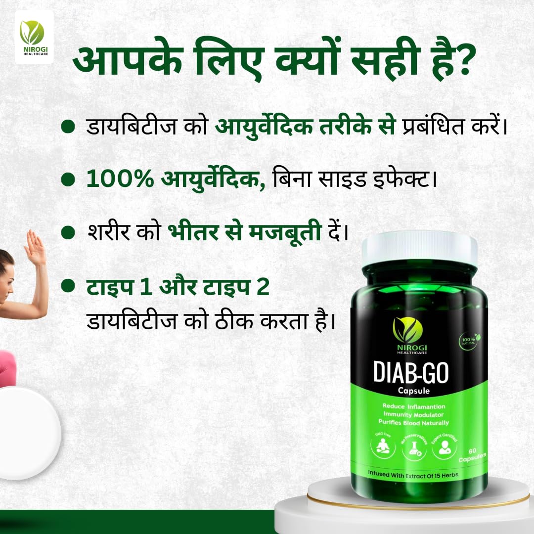 NIROGI HEALTH CARE - Diab Go Capsules – Ayurvedic Diabetes Care Supplement