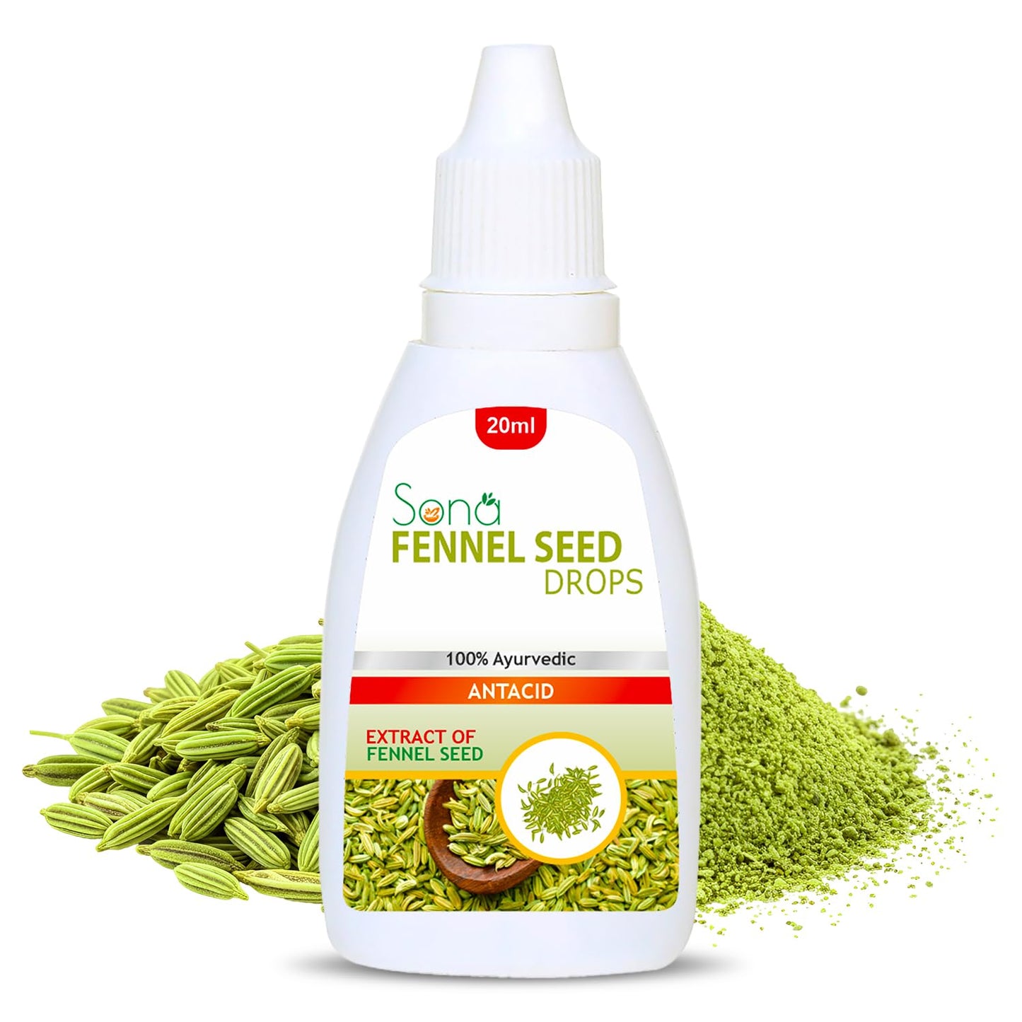Sona Healthcare Pure Fennel Seed Drops supports Digestions (20 ml) - Pack of 3