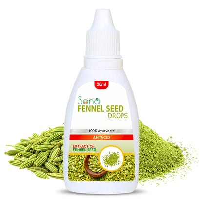 Sona Healthcare Pure Fennel Seed Drops supports Digestions (20 ml) - Pack of 3