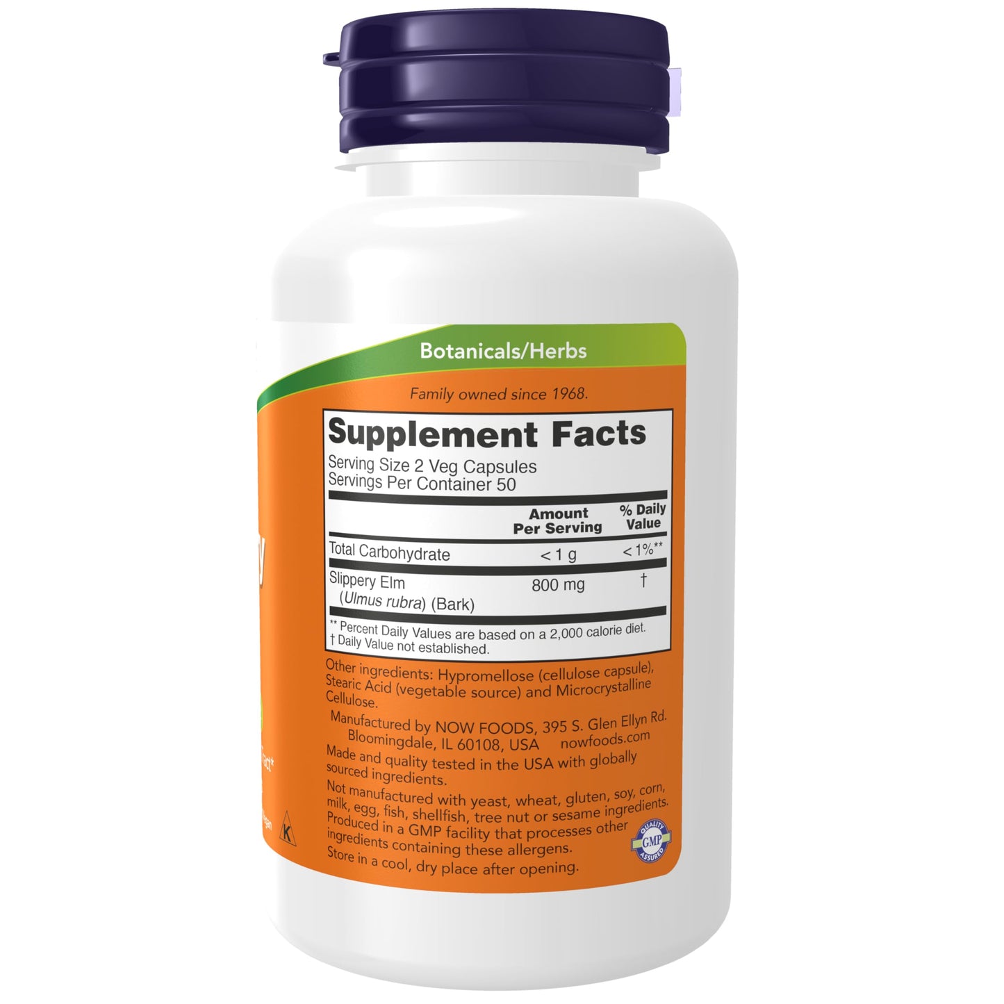Now Foods Slippery Elm Capsules 400mg - 100 Capsules- image 7