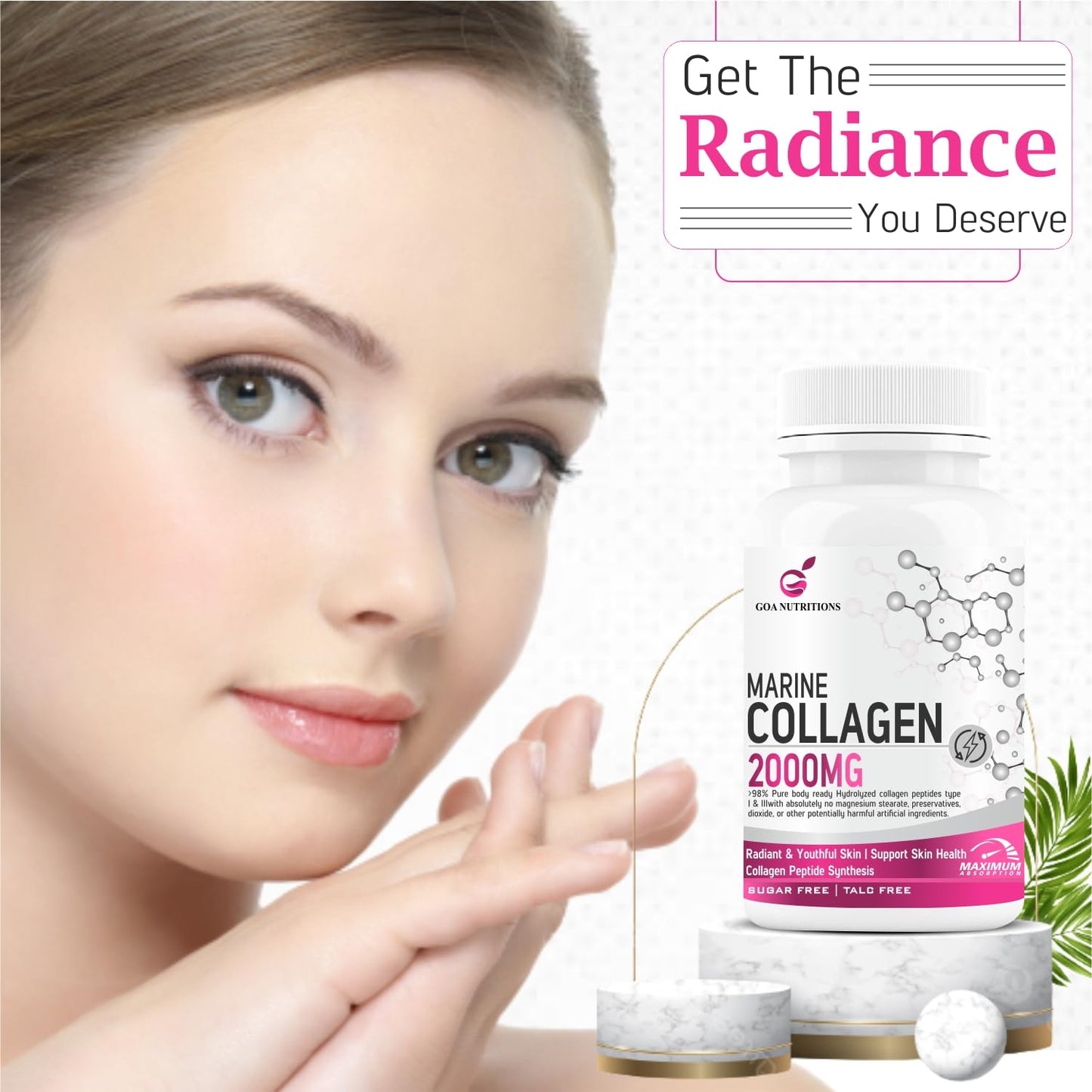 GOA NUTRITIONS Marine Collagen Powder for Skin, Hair Supplement for Men- image 2