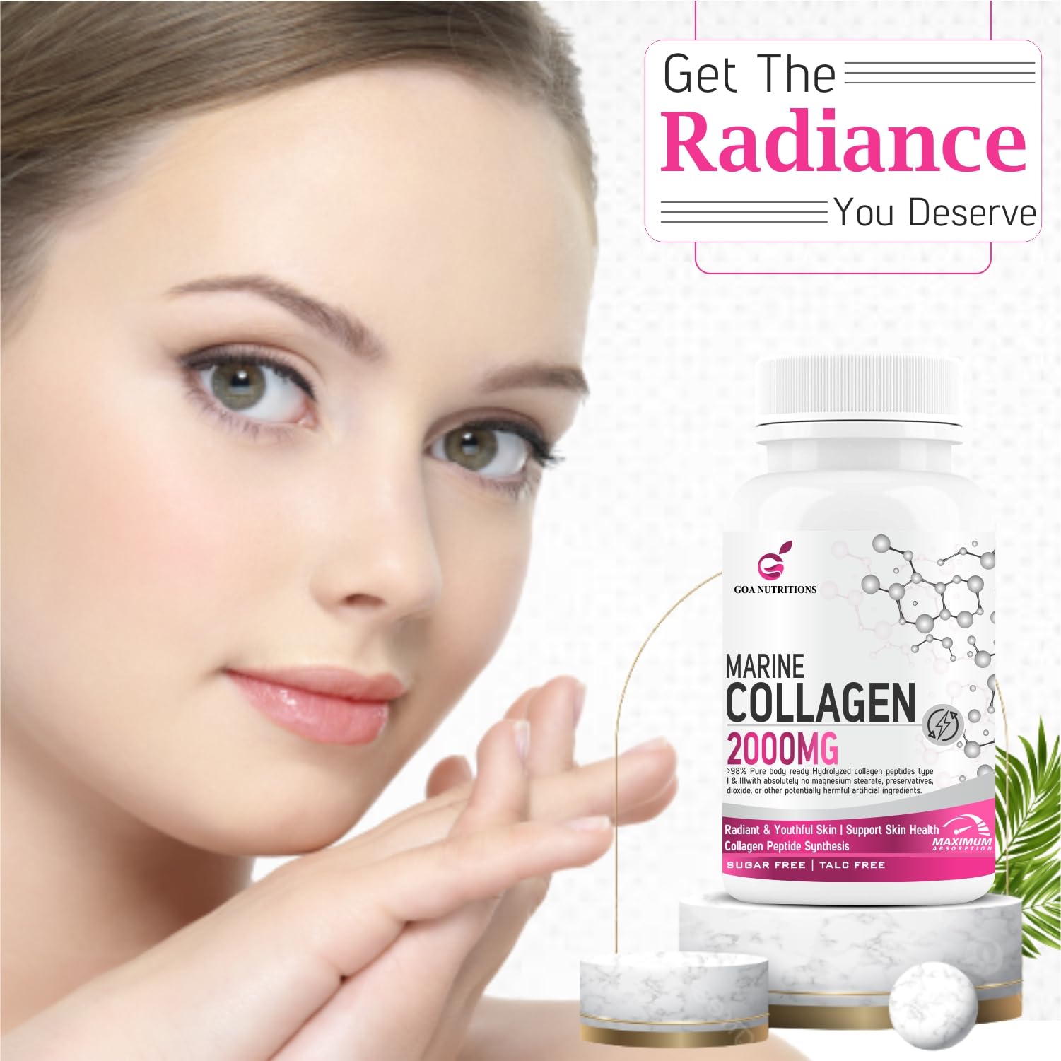 GOA NUTRITIONS Marine Collagen Powder for Skin, Hair Supplement for Men- image 2