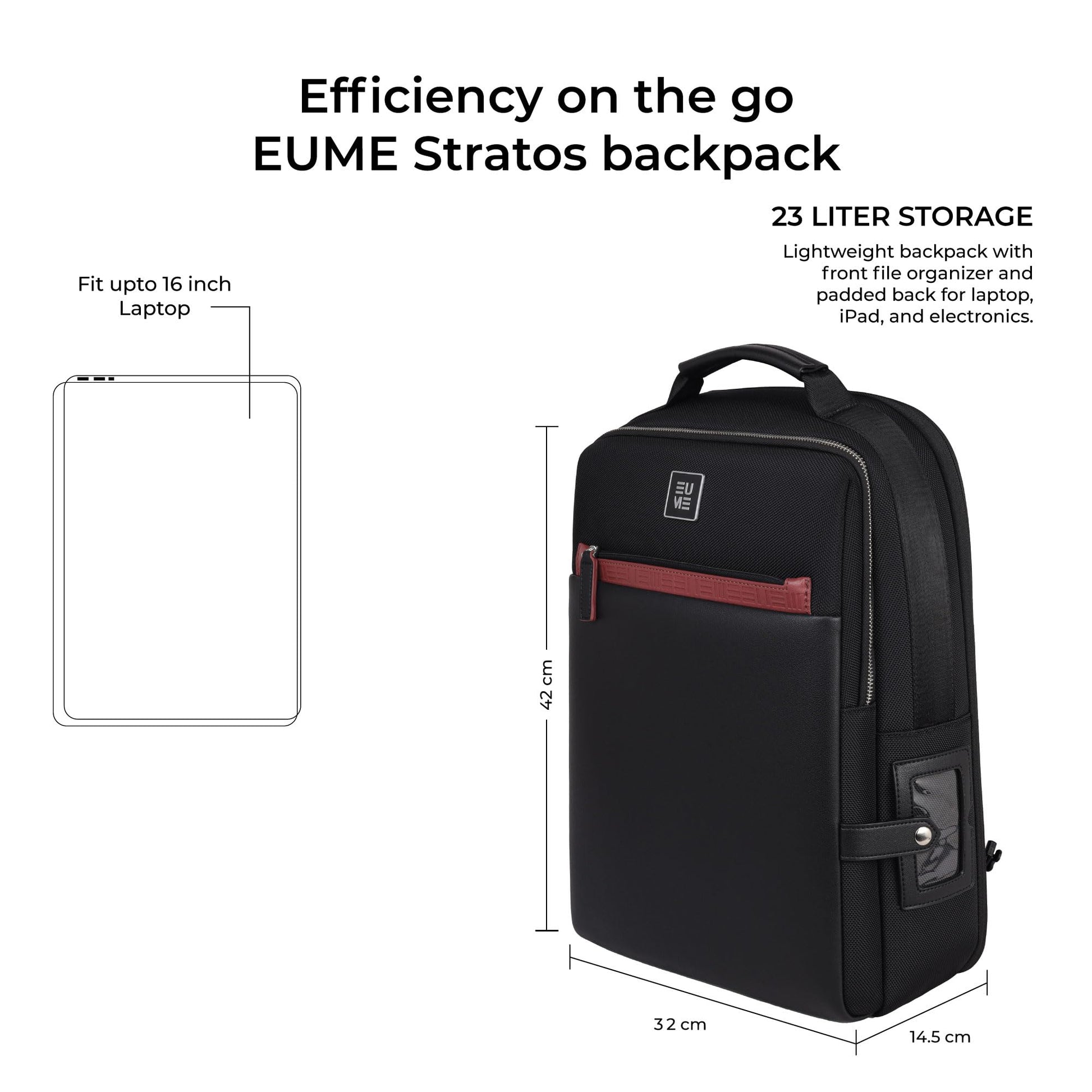 EUME Stratos 23L Laptop bags for Men Office Use | Stylish Backpack Bag- image 8