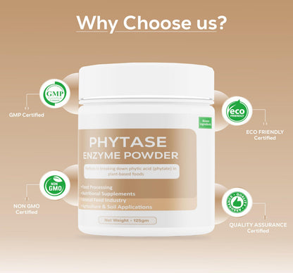 Bioven Ingredients Phytase Enzyme Powder Feed Grade/ Food Grade for Food Processing, Poultry,Swine,Ruminants & Aquaculture,Improved Nutrient Absorption, Enhanced Digestibility & Enhanced Nutritional Value