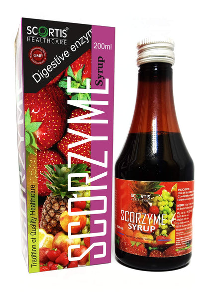 SCORTIS HEALTH CARE Scorzyme Syrup-200 Ml X 2,Ayurvedic Medicine For Indigestion,Constipation,Gas,Loss Of Appetite|Effective Relief From Constipation| Helps Improve Digestive Immunity