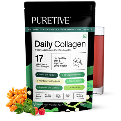 Puretive Daily Collagen Supplement | Plant Based Nutritional Mix | For Men and W