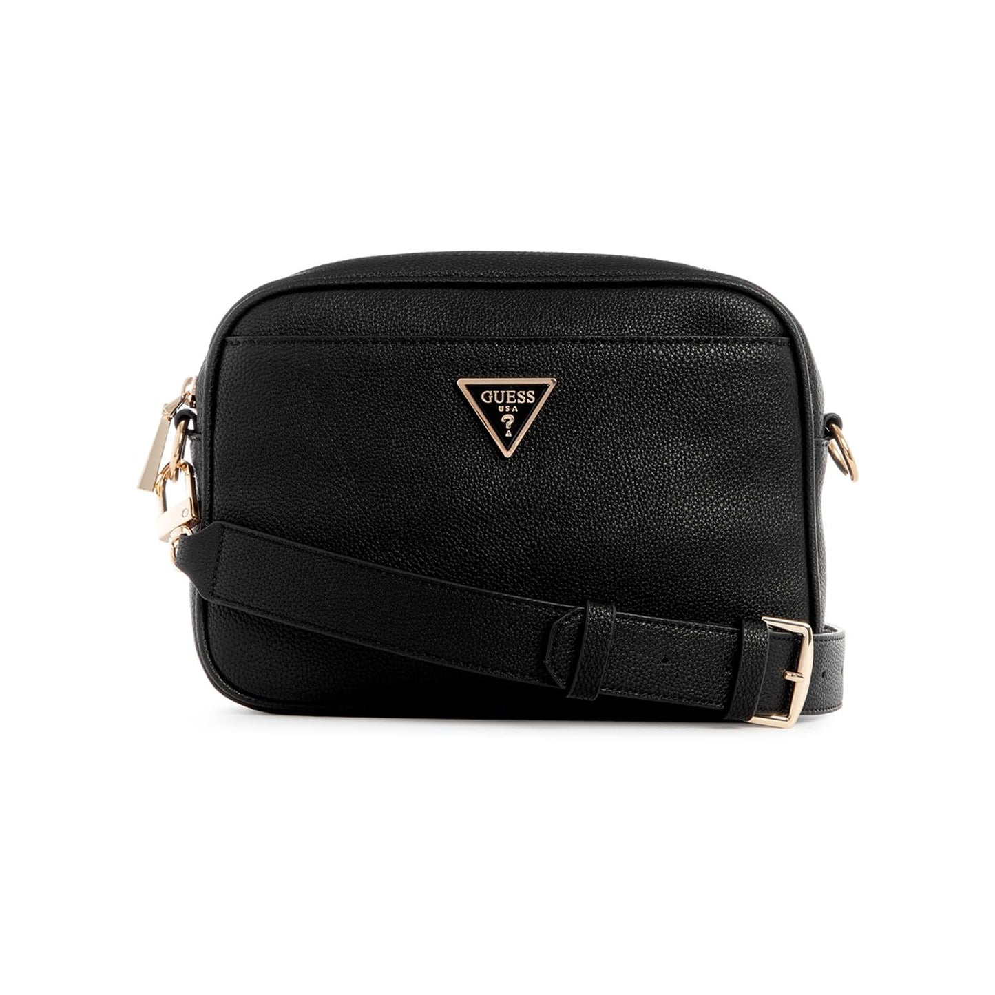 Guess Zipper PU Women's Casual Wear Camera Bag (BLACK, MEDIUM)