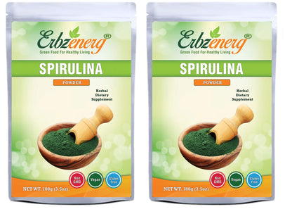 ERBZENERG® Organic Spirulina Powder 100g | Pack of 2