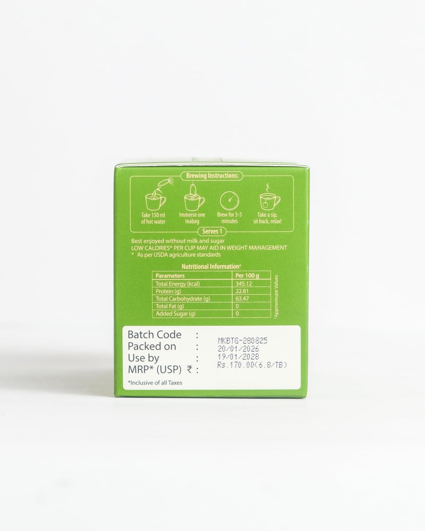 Makaibari Green Valley Apoorva Pure Tulsi and Ginger Green Tea bags | Premium Green Tea | Anti-Oxidants, Immunity Booster | 25 Tea bags | 45g