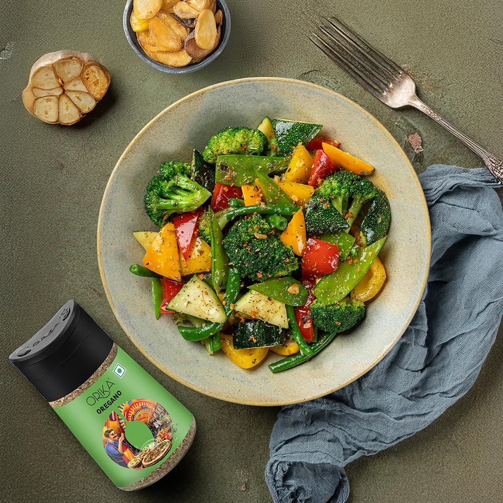 Orika Oregano Oregano Seasoning | Full Bodied Oregano Herbs | Ideal Seasoning For Pizza, Pasta, Marinades And Soups | No Artificial Flavours And Colours, 16 Gram