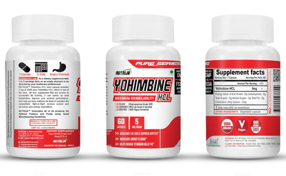 NutriJa -Yohimbine Hcl 5 Mg Capsules -Pack Of 60 Capsules,1 Count