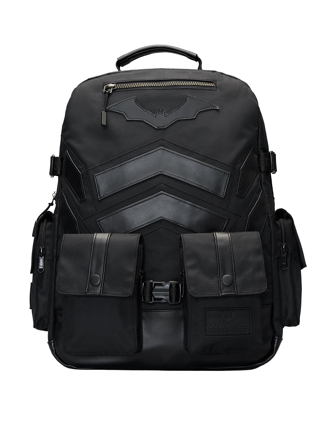 The Souled Store Batman: Gotham Gear 4-Compartment Backpack – Utility Belt Inspired Design with 15.6″ Laptop Sleeve