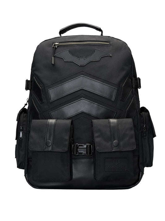 The Souled Store Batman: Gotham Gear 4-Compartment Backpack – Utility Belt Inspired Design with 15.6″ Laptop Sleeve