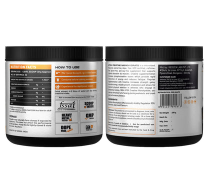 Asitis Nutrition Atom Creatine Monohydrate Powder 100G - 32 Serving| Bl- image 5