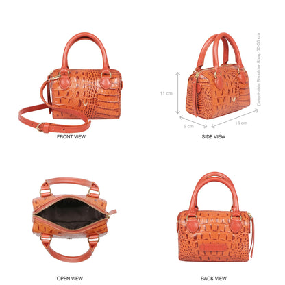 Hidesign Women Shoulder Bag (Orange)