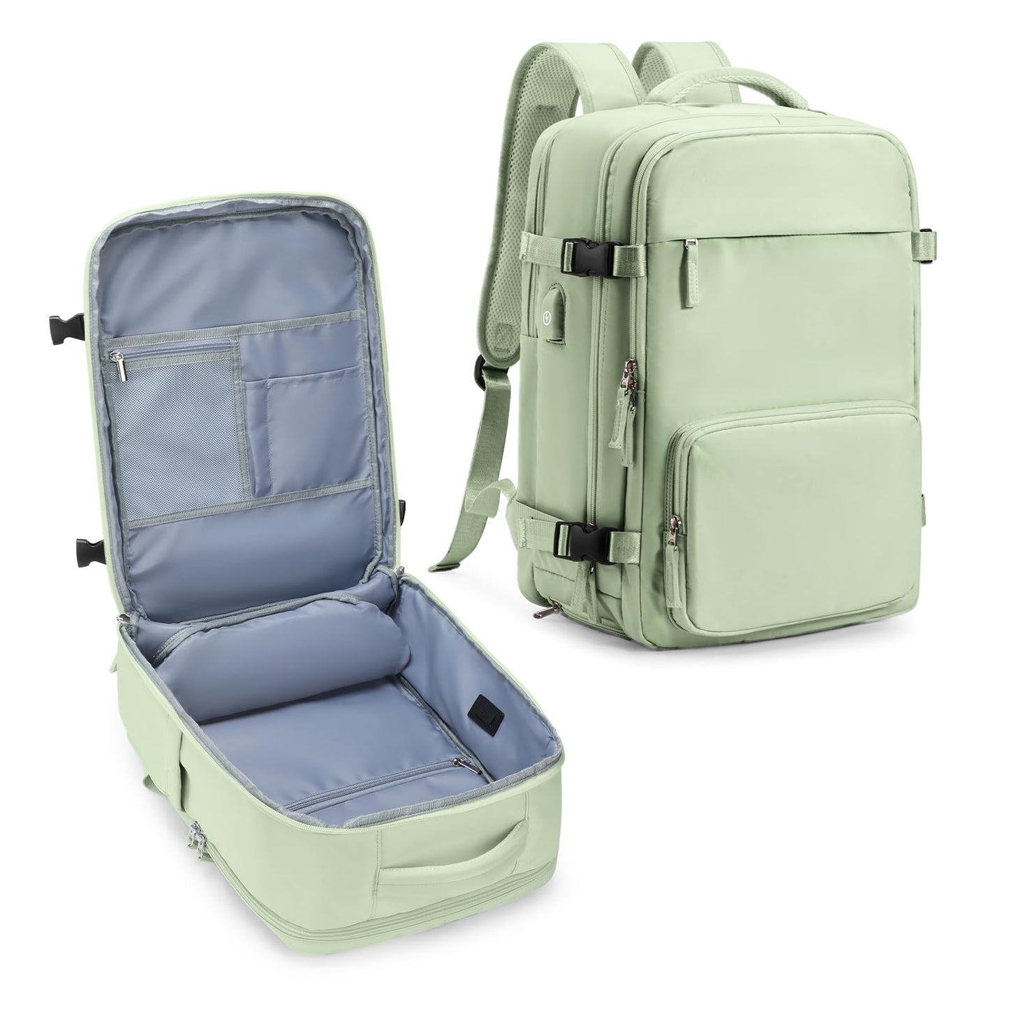 PAUBACK travel backpack for women men, Mint Green, Update
