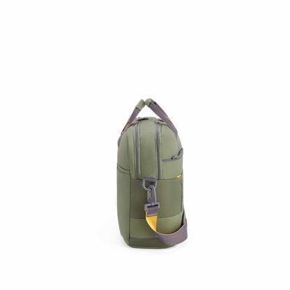 American Tourister Urban Biz Office Briefcase | 2 Compartments | Front Quick-Access Pocket | 14 Inch Laptop Compatible | Messenger Bag for Business | Detachable Shoulder Strap | Green