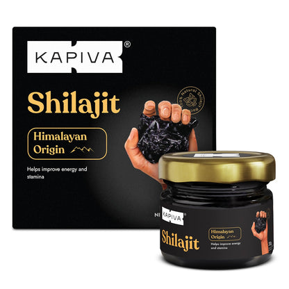 Kapiva Original Himalayan Shilajit for Men | 20g Resin | 250mg/Serving | Boosts