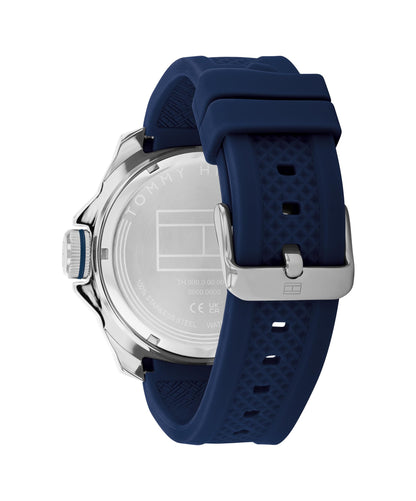 Tommy Hilfiger Men's Blue Stainless Steel & Silicone Strap Analog Watch