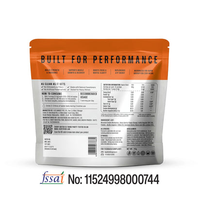 SuperYou Pro Micronized Creatine Monohydrate Powder | Orange Kick | 112g | 33 Servings | Micronized to 200 Mesh | Enhanced Muscle Strength with Rapid Absorption |Pre-Post Workout Supplement