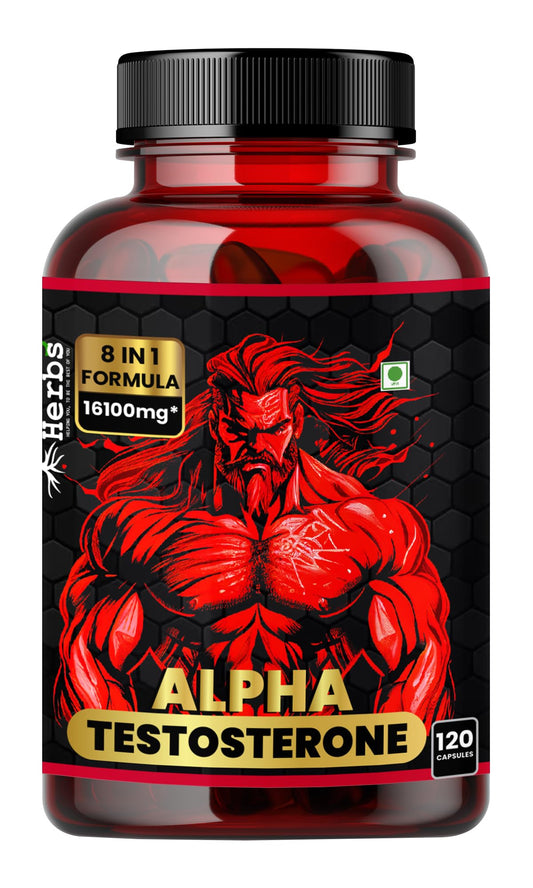 Humming Herbs Alpha Testosterone Supplement – Tribulus, Fadogia Agrestis, Epimedium (Horny Goat Weed), L‑Arginine, Beet Root, Tongkat Ali, Maca & Vitamin D3 – 120 Vegan Capsules (60 Servings)