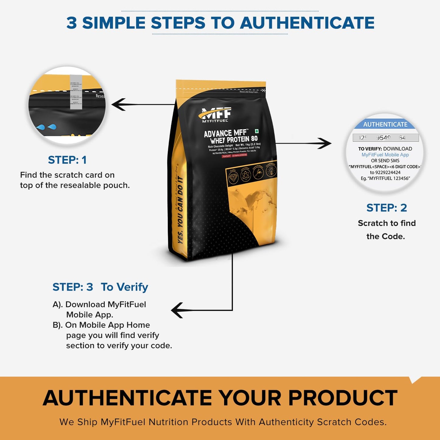 MyFitFuel MFF 100% Whey Protein | 1 Kg, 30 Servings (Smooth Chocolate)- image 4