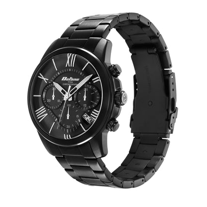 Titan Octane Classic Sporty Black Dial Chronograph Stainless Steel Stra- image 3