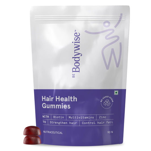 Be Bodywise Biotin Hair Gummies for Stronger, Shinier Hair & Nails | 90 Day Pack