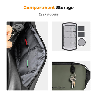K&F CONCEPT 2 in 1 Camera Sling Bag, Everyday Shoulder Bag