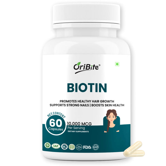 Biotin 10,000 mcg with Zinc & Vitamin C – Hair, Skin & Nail Support – Vegetarian, Non-GMO & Gluten-Free Supplement