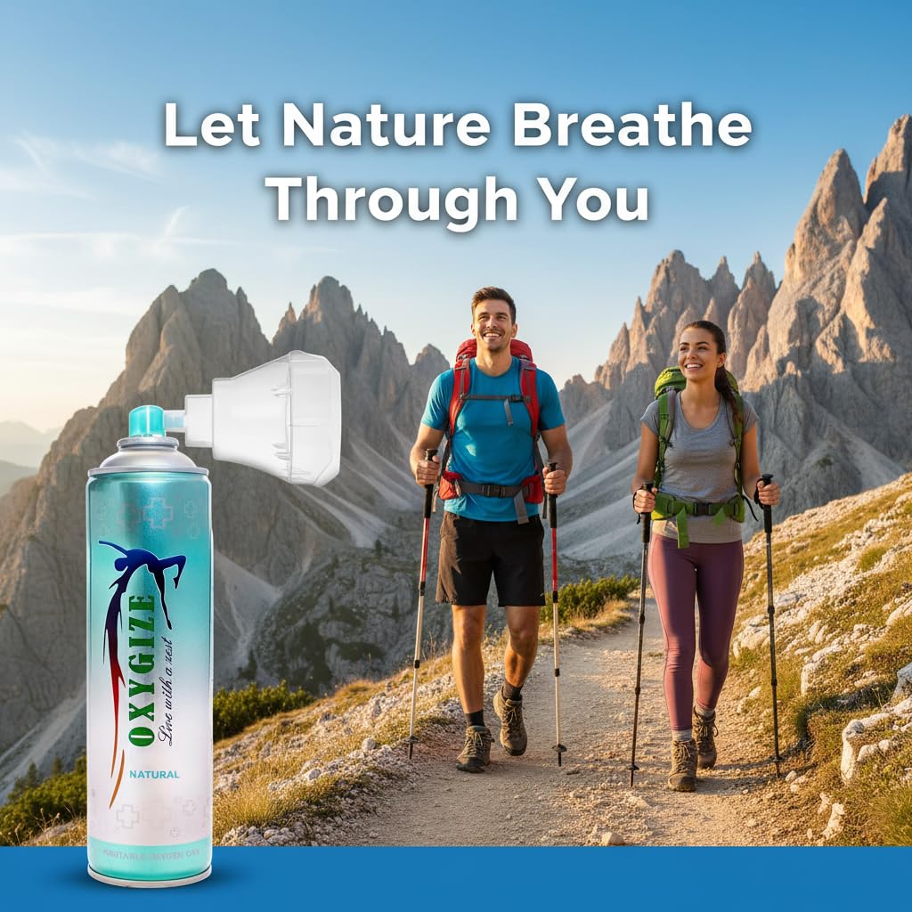 Oxygize Portable High Purity 10l Oxygen Can Fresh Breathing Medical Oxygen Cylinder With Mask Use For Health Care Supplement, Outdoor Sports, Trekking And Hiking Canister, Home First Aid Kit (4)